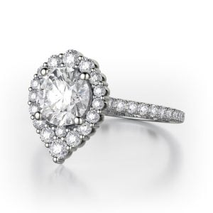 Platinum white engagement ring